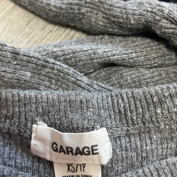 Gray ribbed long sleeve from Garage. - Picture 3 of 3